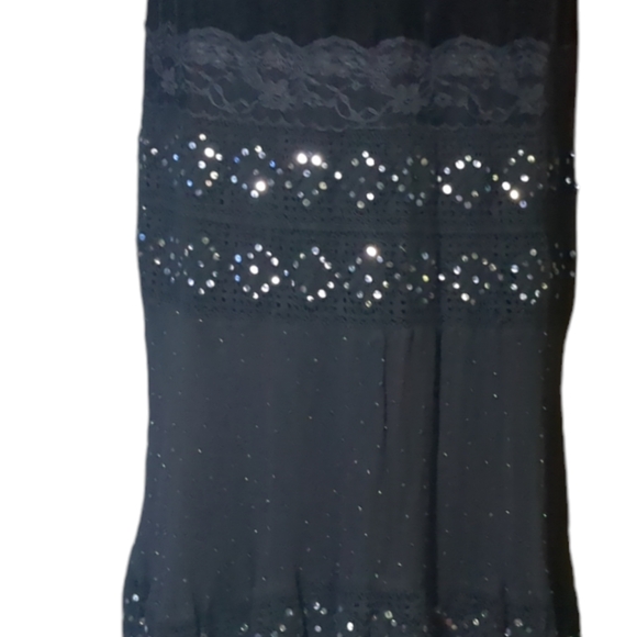 Michelle Antonelli Luxury Black Embellished Maxi Skirt Size M. - Picture 14 of 16